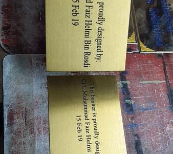 ผลงานป้ายสแตนเลสกัดกรด